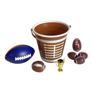 Football-Themed Gift Bucket | Eggs, Toys, Trophy & Stress Balls Toy Set